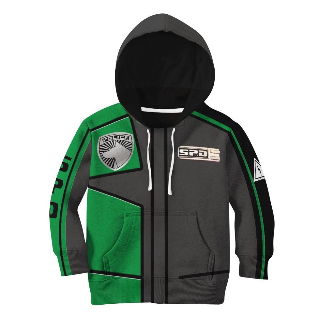 gearhuman 3d power rangers spd green uniform tshirt hoodie kids gb220213 kid 3d apparel kid hoodie xs 208668 bb61f339 0b93 4647 a8ec c4efe7dcb4a8 - Power Rangers Mall