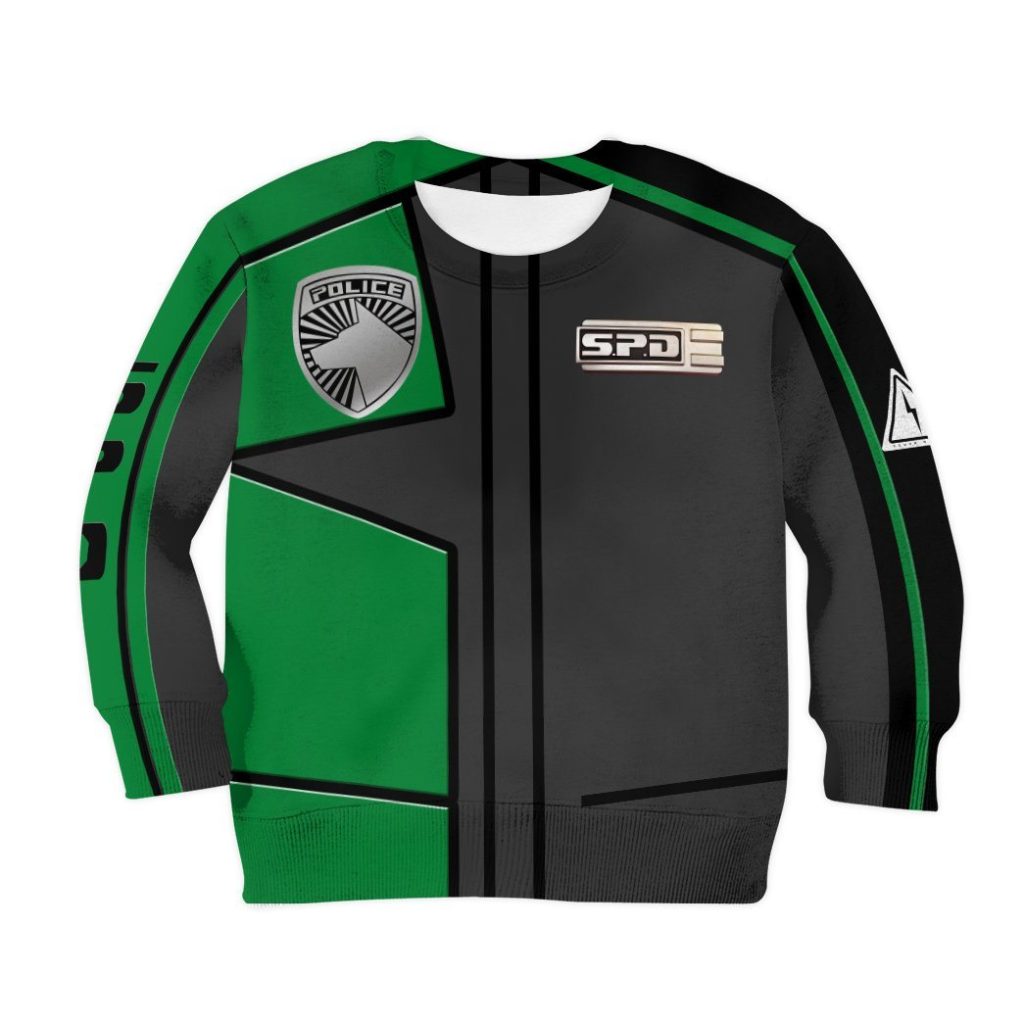 gearhuman 3d power rangers spd green uniform tshirt hoodie kids gb220213 kid 3d apparel kid sweatshirt xs 894818 715f0b37 812c 44d6 9312 39f08179ee36 - Power Rangers Mall