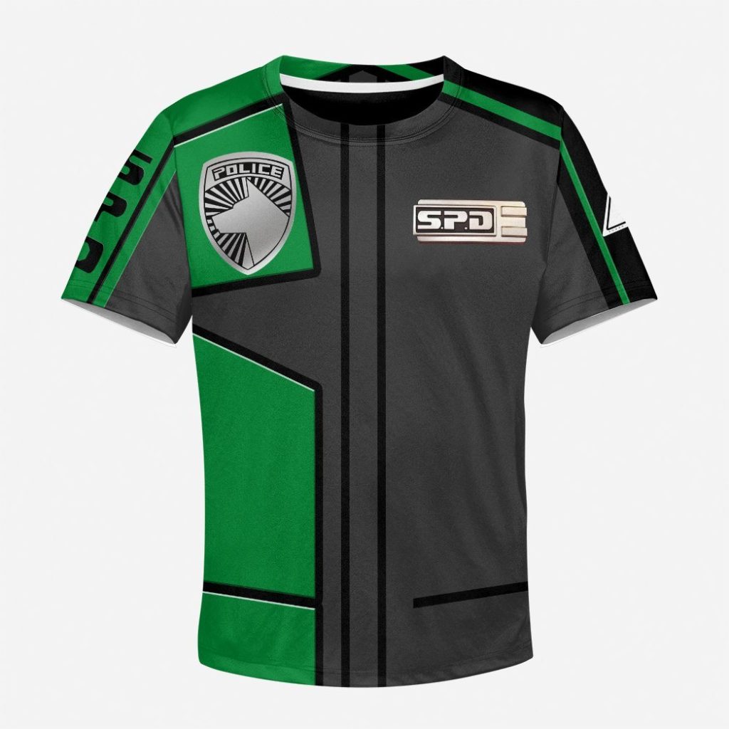 gearhuman 3d power rangers spd green uniform tshirt hoodie kids gb220213 kid 3d apparel kid t shirt xs 686764 01d5a68a 72ee 48d0 955a 2fea0f00c926 - Power Rangers Mall