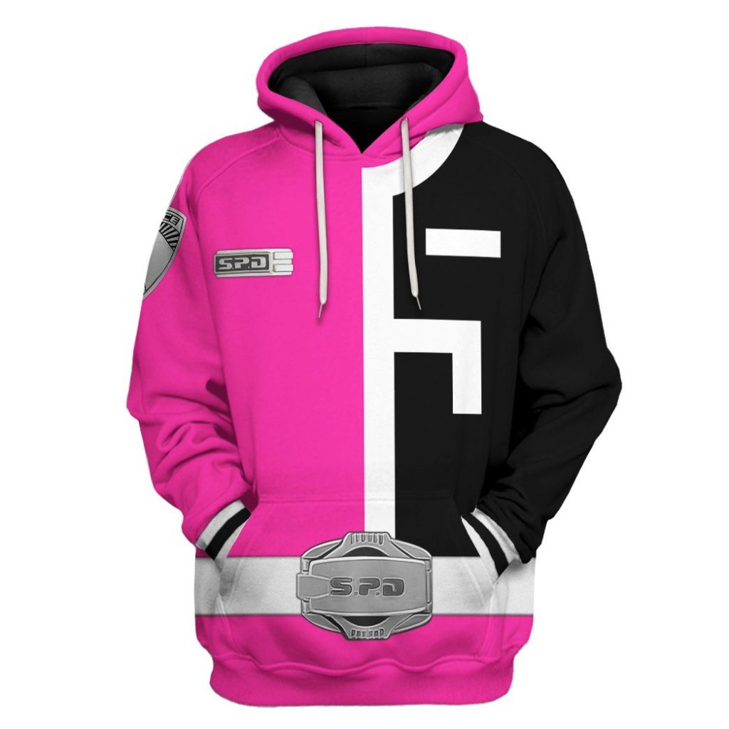 gearhuman 3d power rangers spd pink tshirt hoodie apparel gb290123 3d apparel hoodie s 165724 - Power Rangers Mall
