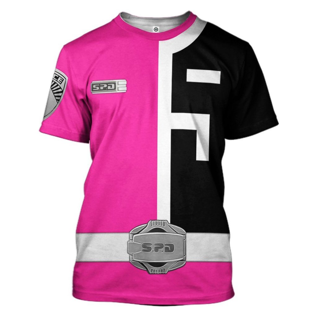 gearhuman 3d power rangers spd pink tshirt hoodie apparel gb290123 3d apparel t shirt s 566457 - Power Rangers Mall