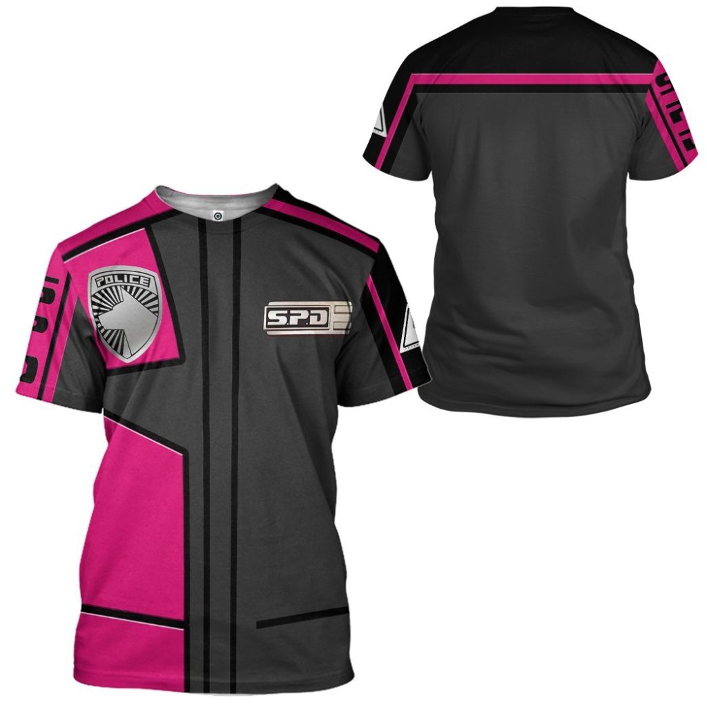 gearhuman 3d power rangers spd pink uniform tshirt hoodie apparel gb290145 3d apparel 286326 - Power Rangers Mall
