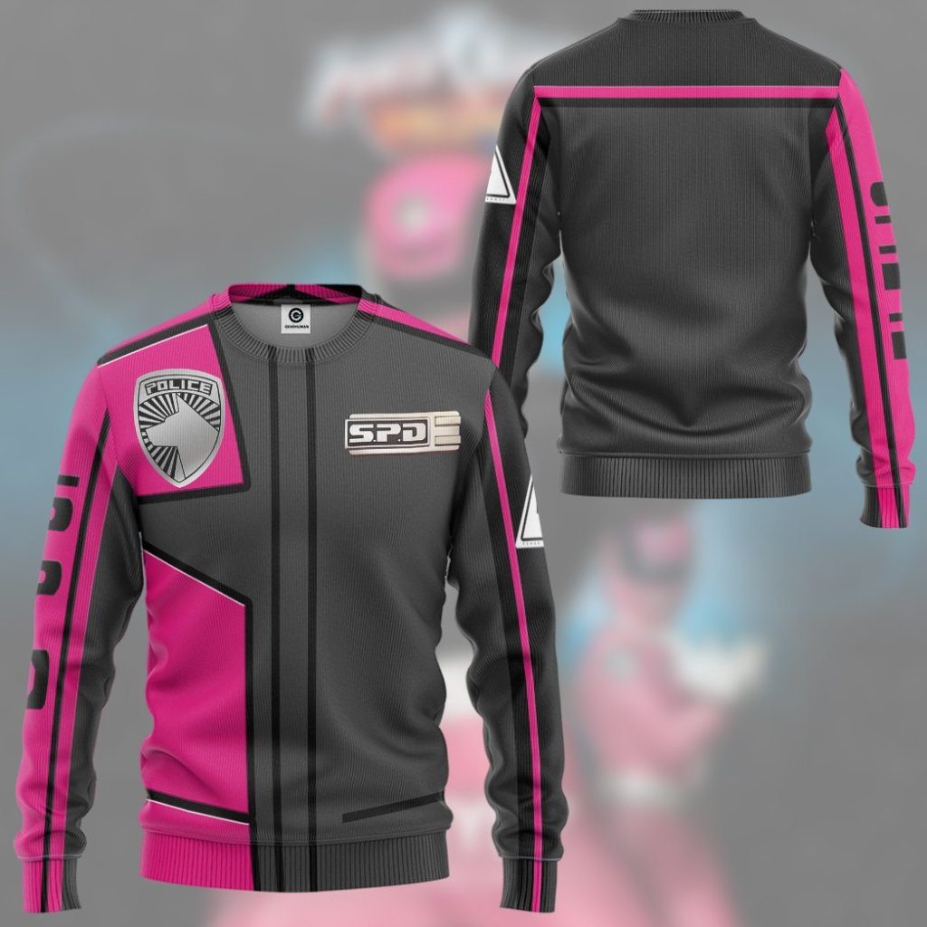 gearhuman 3d power rangers spd pink uniform tshirt hoodie apparel gb290145 3d apparel 349093 - Power Rangers Mall