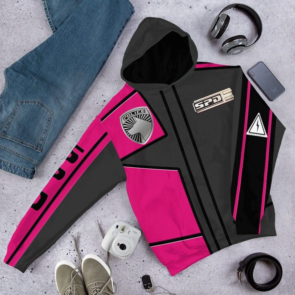 gearhuman 3d power rangers spd pink uniform tshirt hoodie apparel gb290145 3d apparel 735678 - Power Rangers Mall