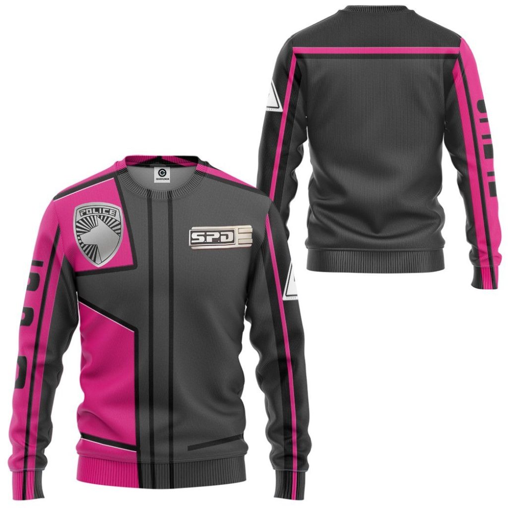 gearhuman 3d power rangers spd pink uniform tshirt hoodie apparel gb290145 3d apparel 847658 - Power Rangers Mall