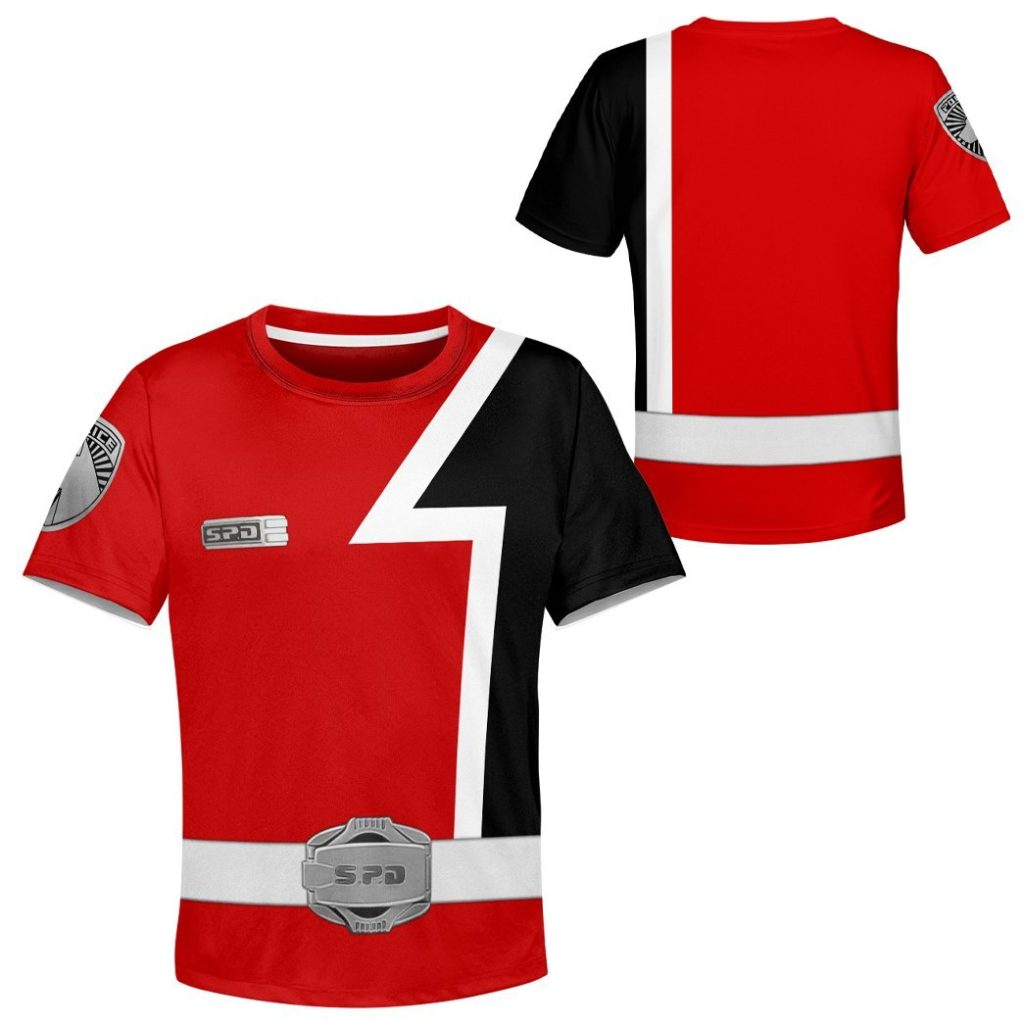gearhuman 3d power rangers spd red tshirt hoodie apparel kids gb22022 kid 3d apparel 782405 8fb4bf49 c5d1 4b0e 866b 36fce59fd85c - Power Rangers Mall