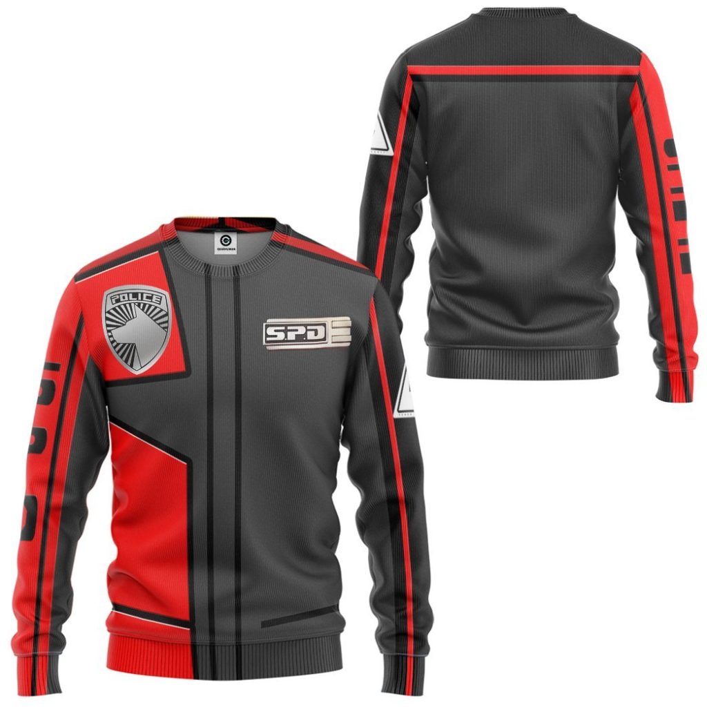 gearhuman 3d power rangers spd red uniform tshirt hoodie apparel gb290133 3d apparel 959569 - Power Rangers Mall