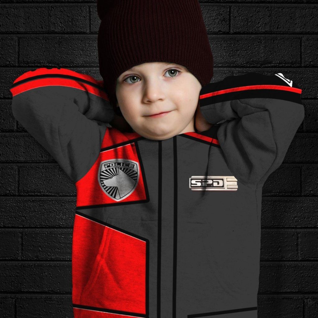 gearhuman 3d power rangers spd red uniform tshirt hoodie kids gb220212 kid 3d apparel 996846 0878b792 6326 43ab 82cb 65bcad300ad7 - Power Rangers Mall