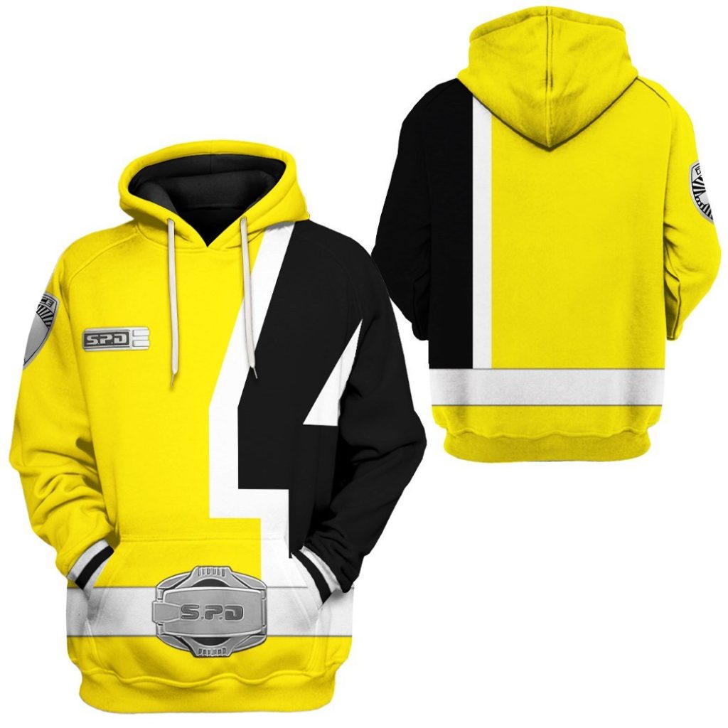 gearhuman 3d power rangers spd yellow tshirt hoodie apparel gb290120 3d apparel 441729 - Power Rangers Mall