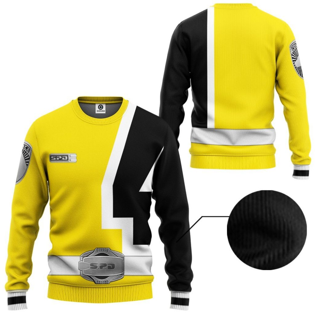 gearhuman 3d power rangers spd yellow tshirt hoodie apparel gb290120 3d apparel 471304 - Power Rangers Mall