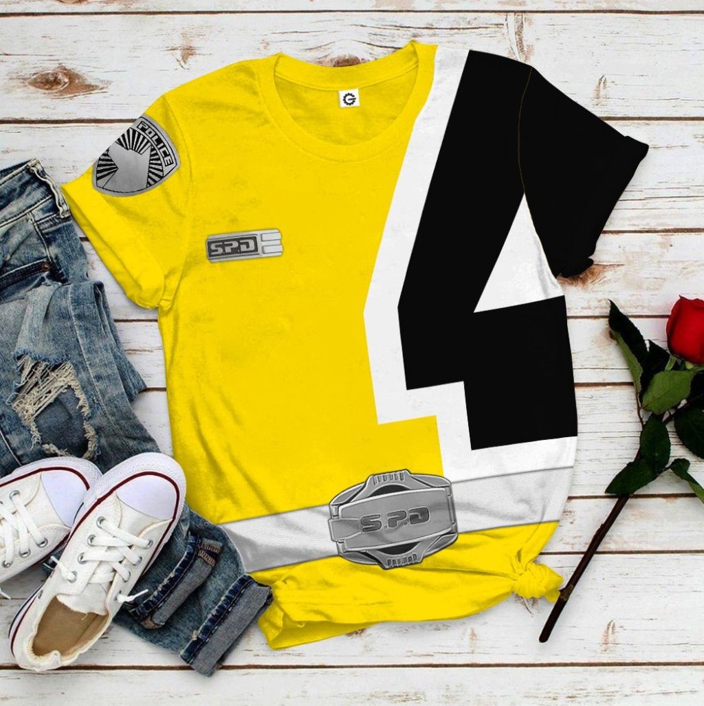 gearhuman 3d power rangers spd yellow tshirt hoodie apparel gb290120 3d apparel 709345 - Power Rangers Mall