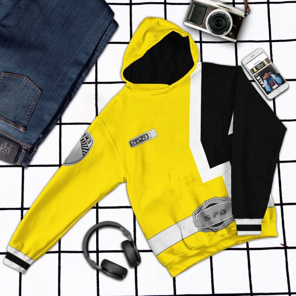gearhuman 3d power rangers spd yellow tshirt hoodie apparel gb290120 3d apparel 727782 - Power Rangers Mall