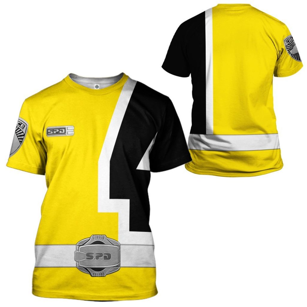 gearhuman 3d power rangers spd yellow tshirt hoodie apparel gb290120 3d apparel 987300 - Power Rangers Mall