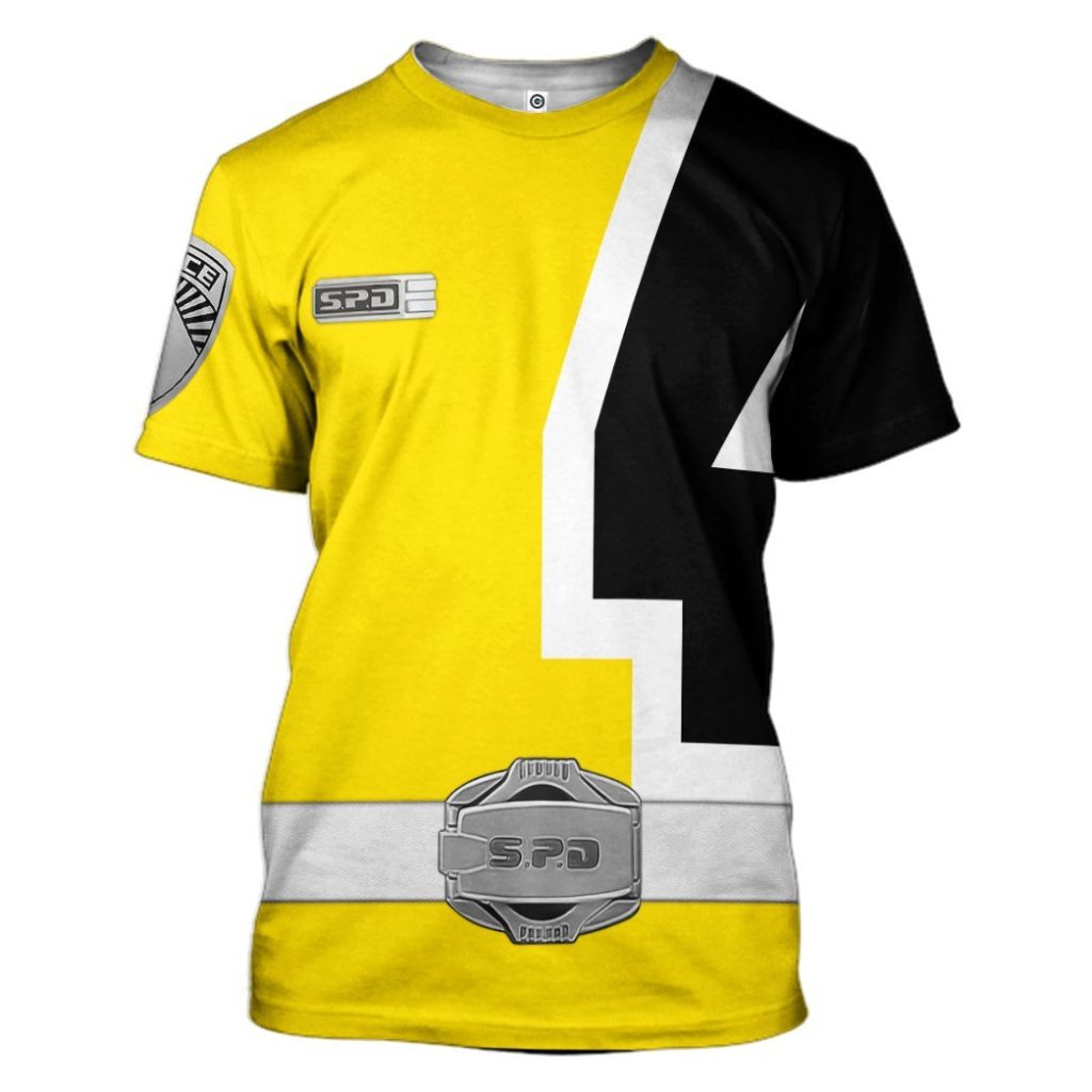 gearhuman 3d power rangers spd yellow tshirt hoodie apparel gb290120 3d apparel t shirt s 765580 - Power Rangers Mall