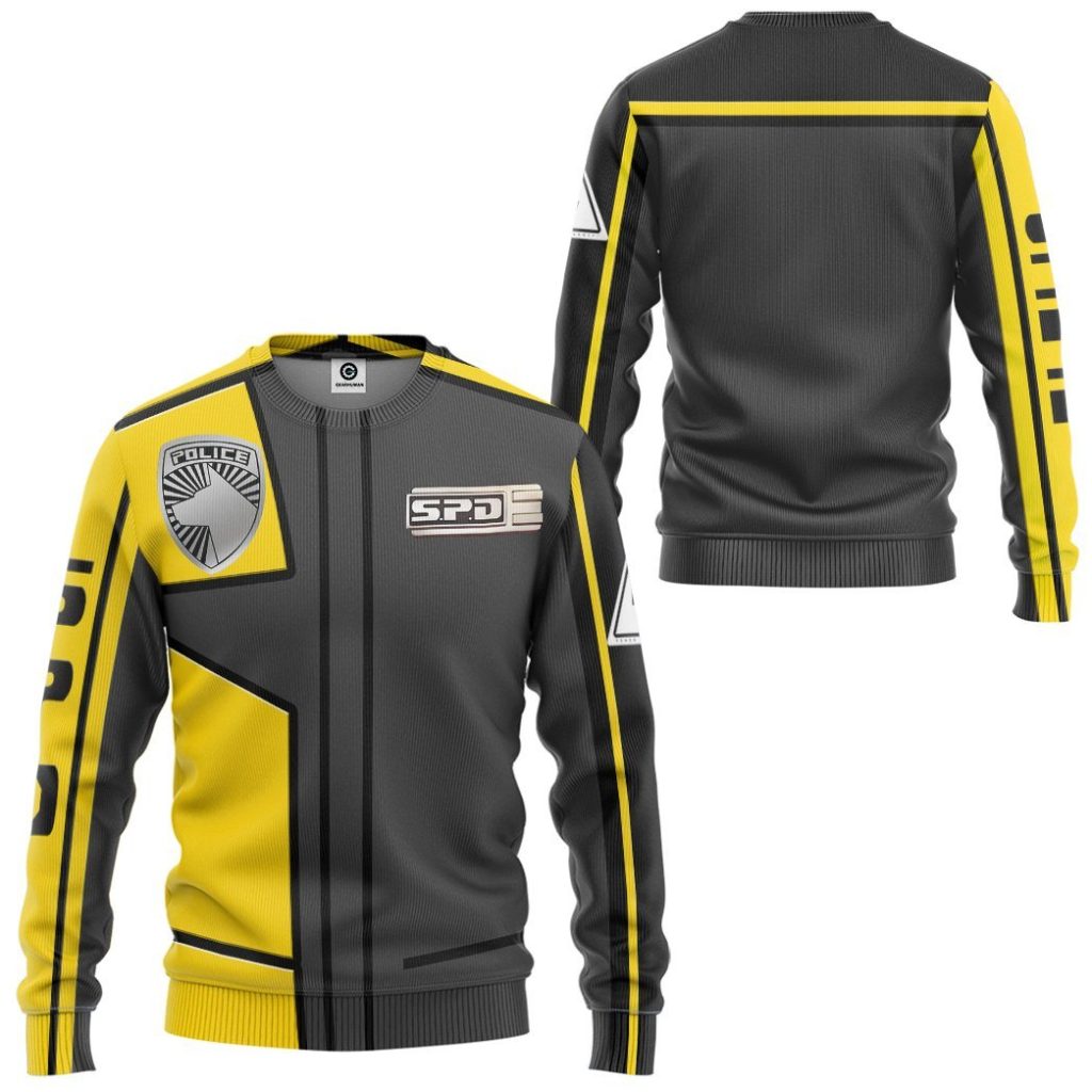 gearhuman 3d power rangers spd yellow uniform tshirt hoodie apparel gb290150 3d apparel 486375 - Power Rangers Mall