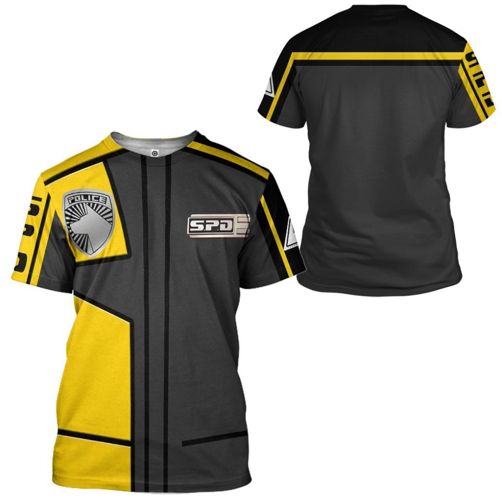 gearhuman 3d power rangers spd yellow uniform tshirt hoodie apparel gb290150 3d apparel 576498 - Power Rangers Mall