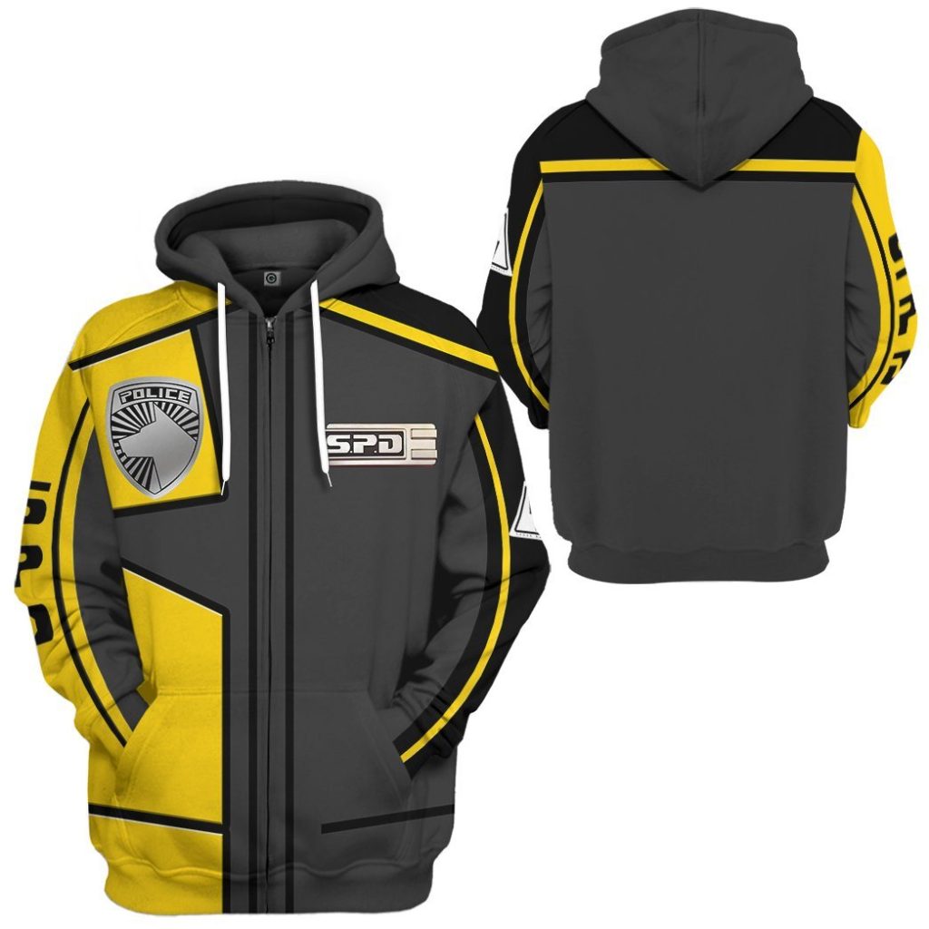 gearhuman 3d power rangers spd yellow uniform tshirt hoodie apparel gb290150 3d apparel 622187 - Power Rangers Mall