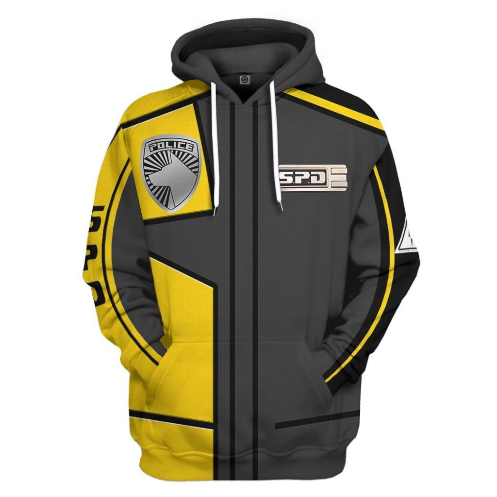 gearhuman 3d power rangers spd yellow uniform tshirt hoodie apparel gb290150 3d apparel hoodie s 199342 - Power Rangers Mall