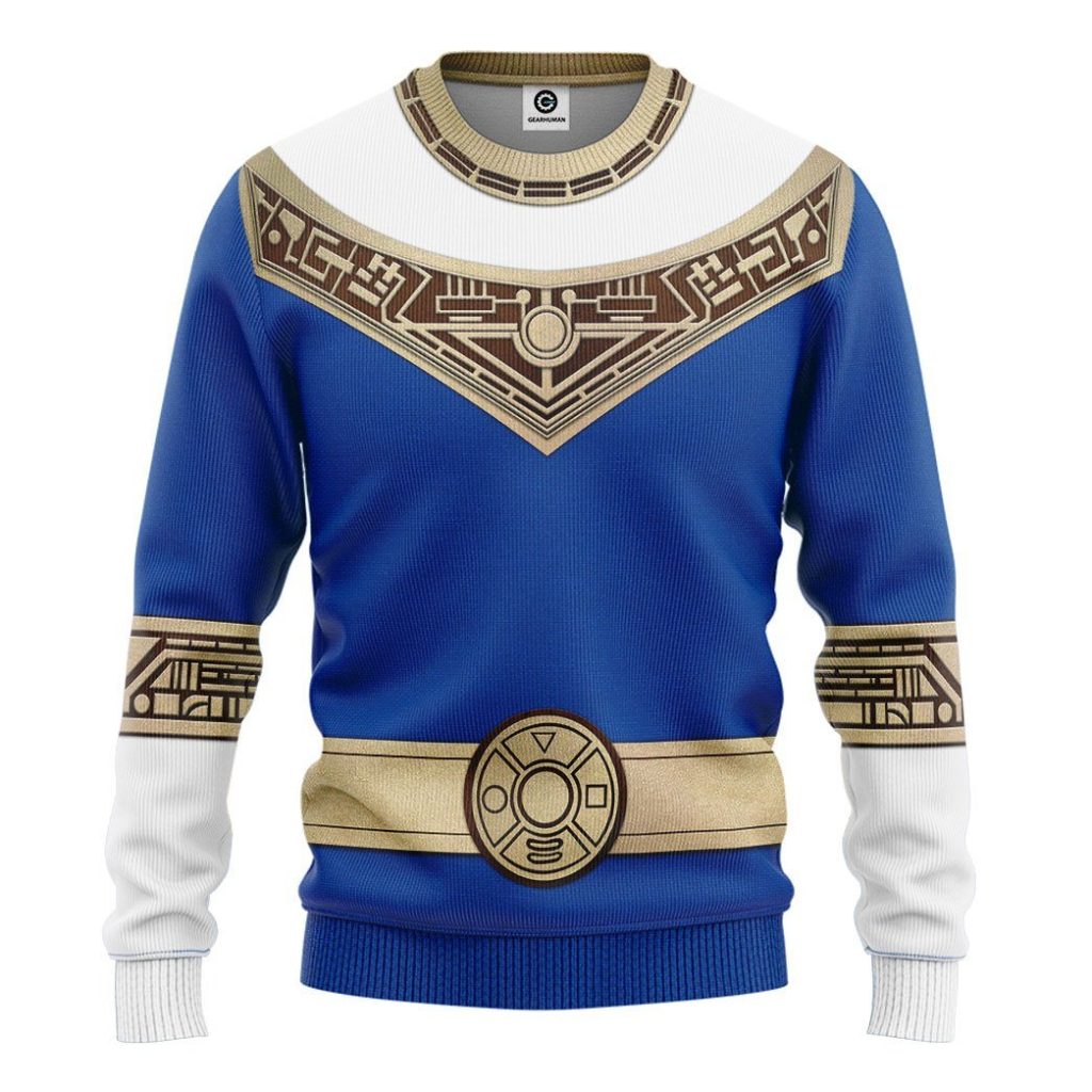 gearhuman 3d power rangers zeo blue custom tshirt hoodie apparel gv06015 3d apparel long sleeve s 186711 - Power Rangers Mall