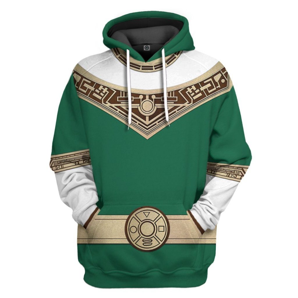 gearhuman 3d power rangers zeo green custom tshirt hoodie apparel gv06011 3d apparel hoodie s 702588 - Power Rangers Mall