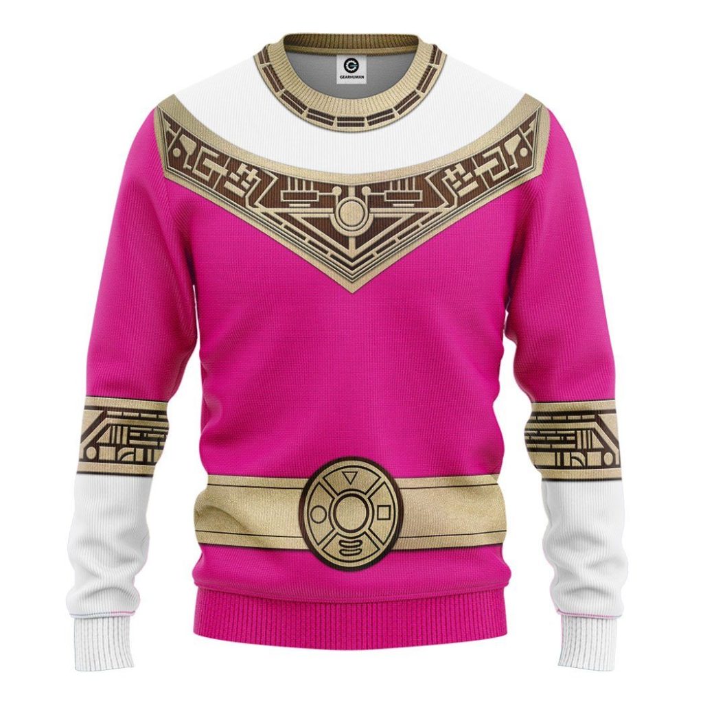 gearhuman 3d power rangers zeo pink custom tshirt hoodie apparel gv06014 3d apparel long sleeve s 800769 - Power Rangers Mall