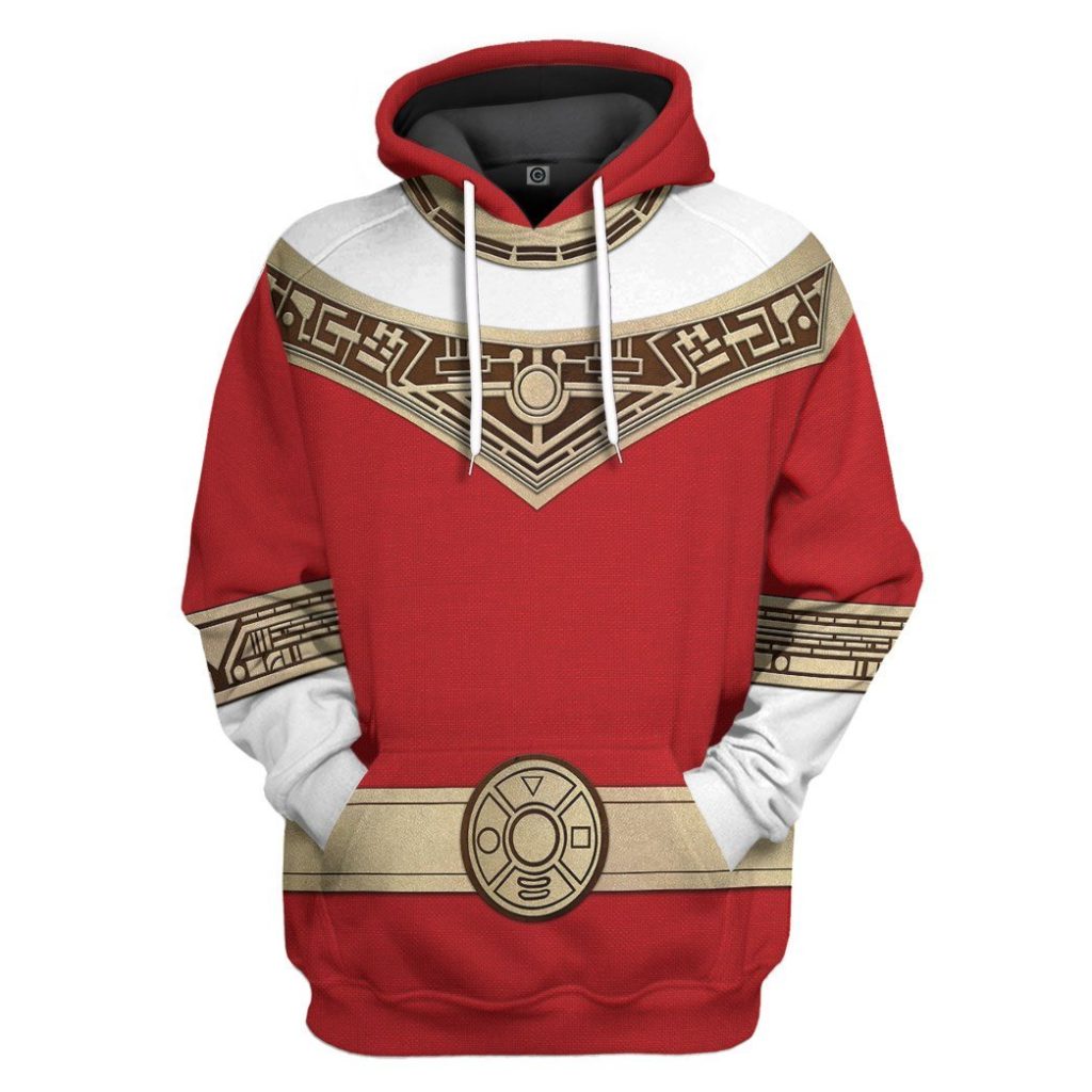 gearhuman 3d power rangers zeo red custom tshirt hoodie apparel gv06013 3d apparel hoodie s 949024 - Power Rangers Mall