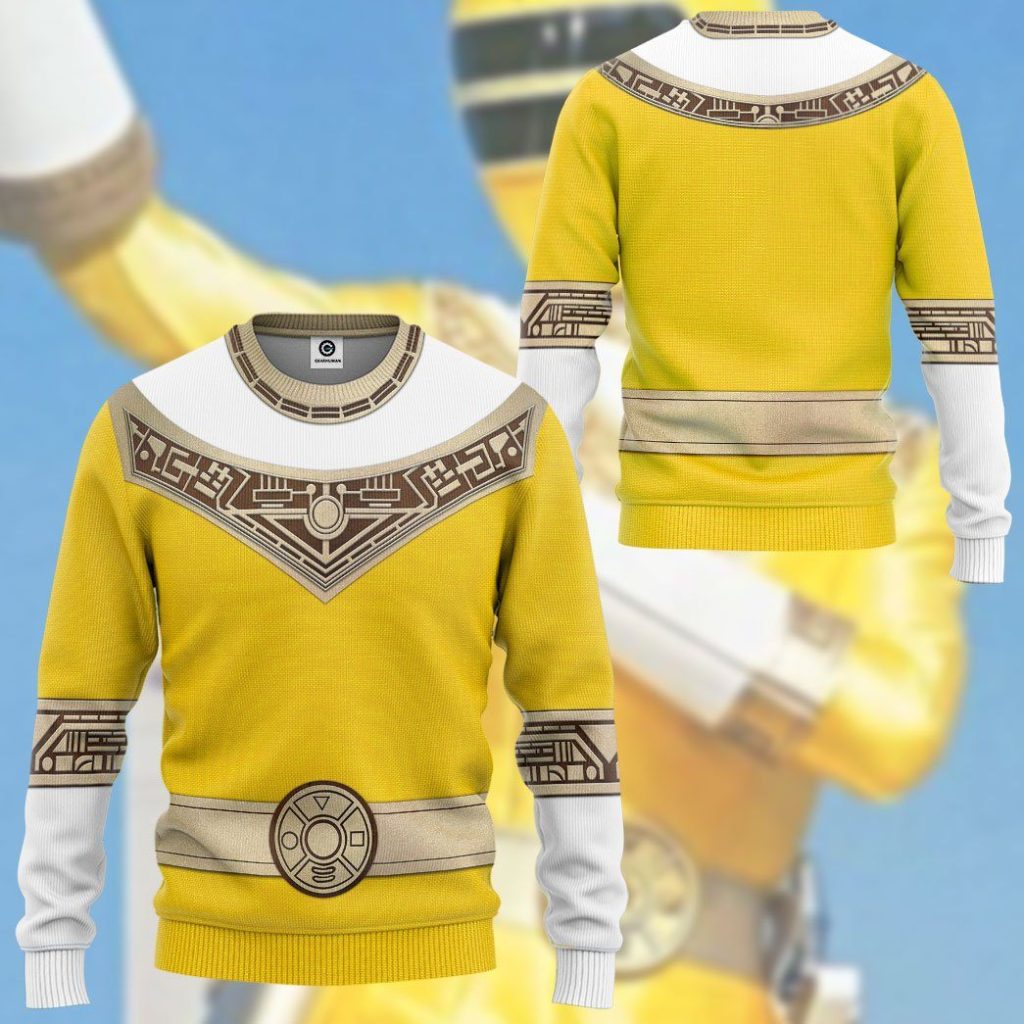gearhuman 3d power rangers zeo yellow custom tshirt hoodie apparel gv06012 3d apparel 203349 - Power Rangers Mall
