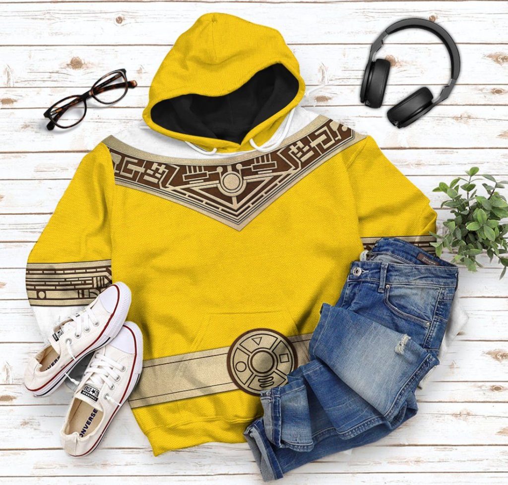 gearhuman 3d power rangers zeo yellow custom tshirt hoodie apparel gv06012 3d apparel 794480 - Power Rangers Mall
