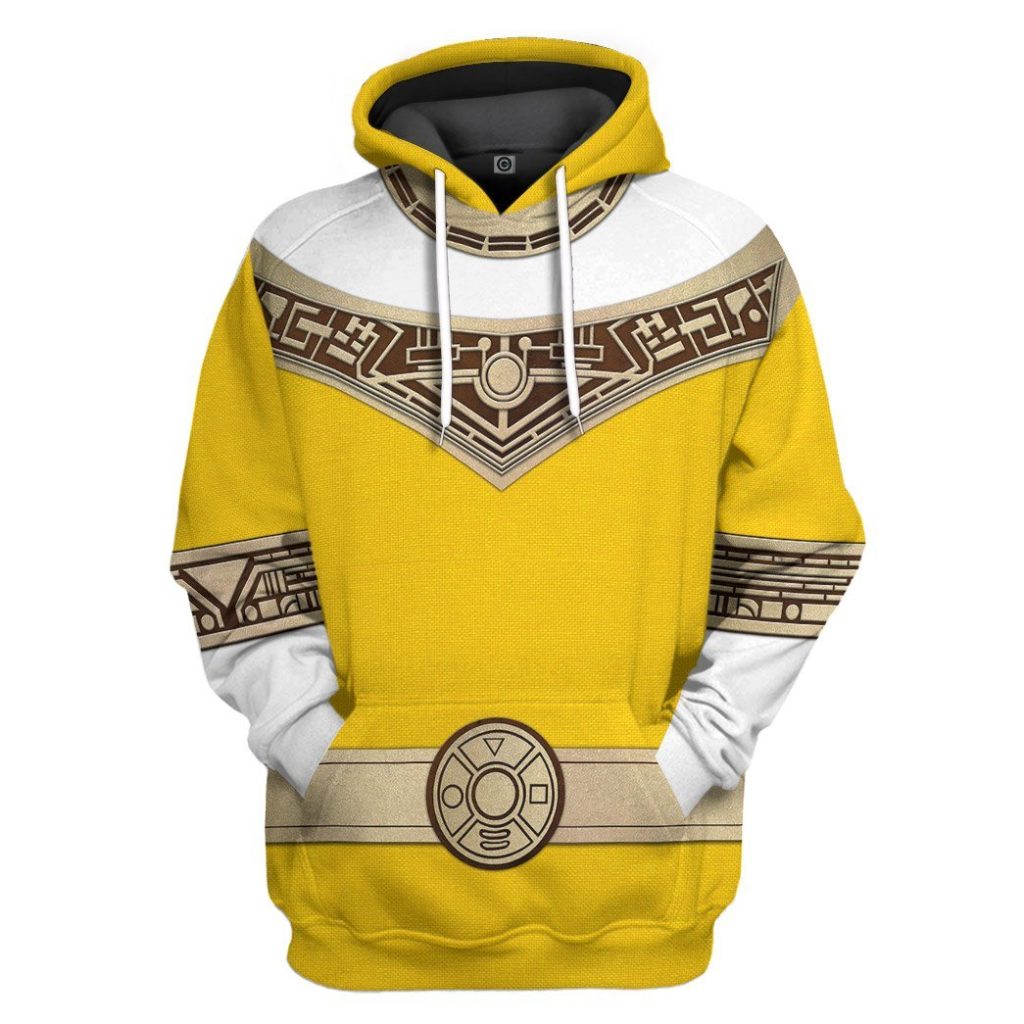 gearhuman 3d power rangers zeo yellow custom tshirt hoodie apparel gv06012 3d apparel hoodie s 286005 - Power Rangers Mall