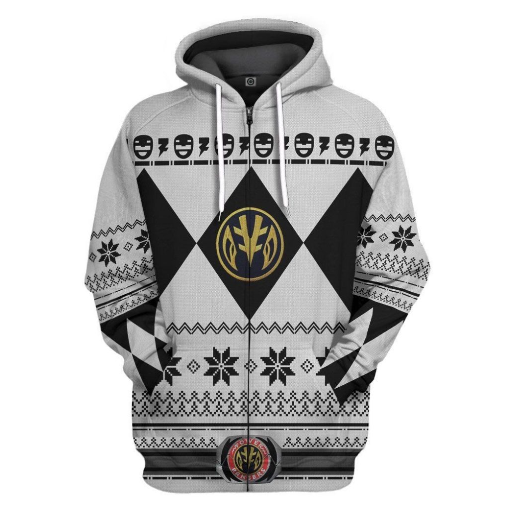 gearhuman 3d white power ranger custom tshirt hoodie apparel cw29109 3d apparel zip hoodie s 336576 9de6e4ba 0fc1 43a3 aa6e e214760c8e4b - Power Rangers Mall