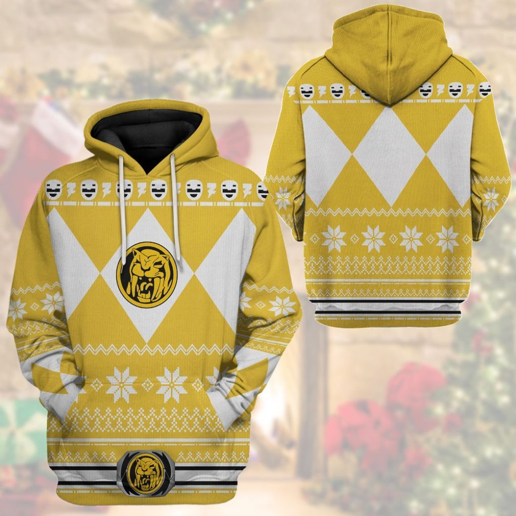 gearhuman 3d yellow power ranger custom tshirt hoodie apparel cw291010 3d apparel 844612 - Power Rangers Mall