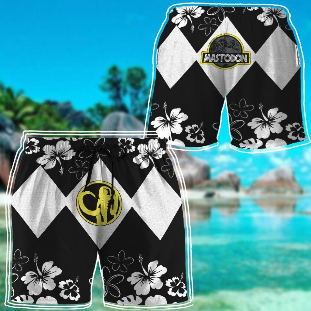 gearhumans 3d mighty morphin power ranger black beach short zz160417 men shorts 617352 d13cf261 e9e3 4c05 a18c c8bf69344232 - Power Rangers Mall