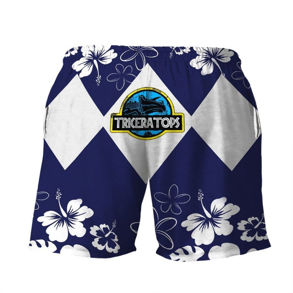 gearhumans 3d mighty morphin power ranger blue beach short zz160414 men shorts 748755 8315312a 1f77 4221 8c7c 6c6534332c8b - Power Rangers Mall