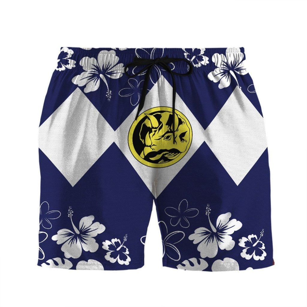 gearhumans 3d mighty morphin power ranger blue beach short zz160414 men shorts s 790357 7a229887 7ede 46a6 ac4b 8aba946f92ed - Power Rangers Mall