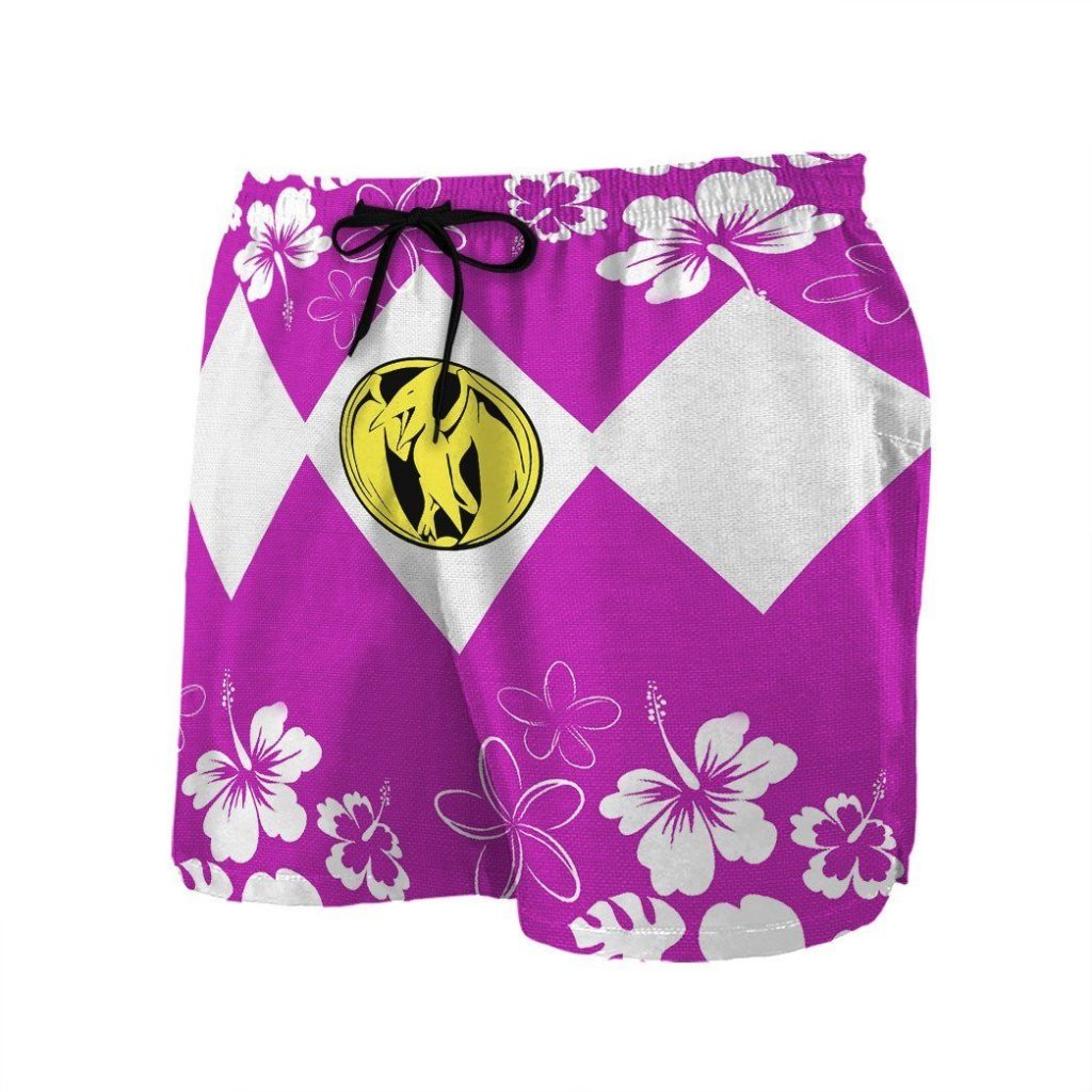 gearhumans 3d mighty morphin power ranger pink beach short zz160416 men shorts 218358 d2591705 8f21 4a30 9d3b 38325fe9d0be - Power Rangers Mall