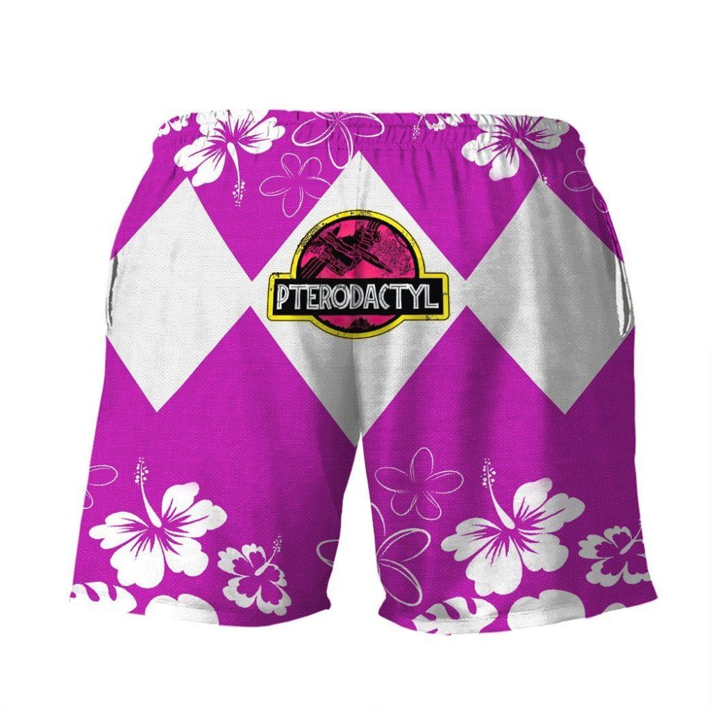 gearhumans 3d mighty morphin power ranger pink beach short zz160416 men shorts 442055 fcdd20fd ea73 4902 b49b 26577487442d - Power Rangers Mall