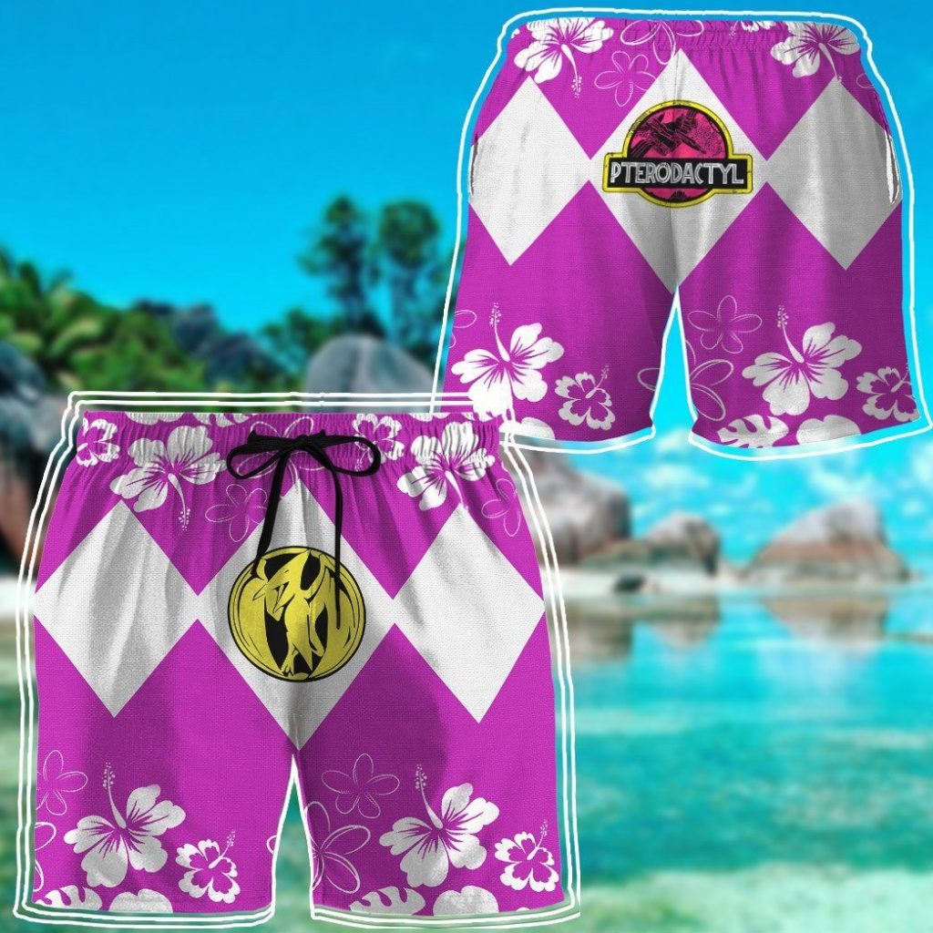 gearhumans 3d mighty morphin power ranger pink beach short zz160416 men shorts 697322 8e575f0e b196 426f bfc3 6842cf8d0719 - Power Rangers Mall
