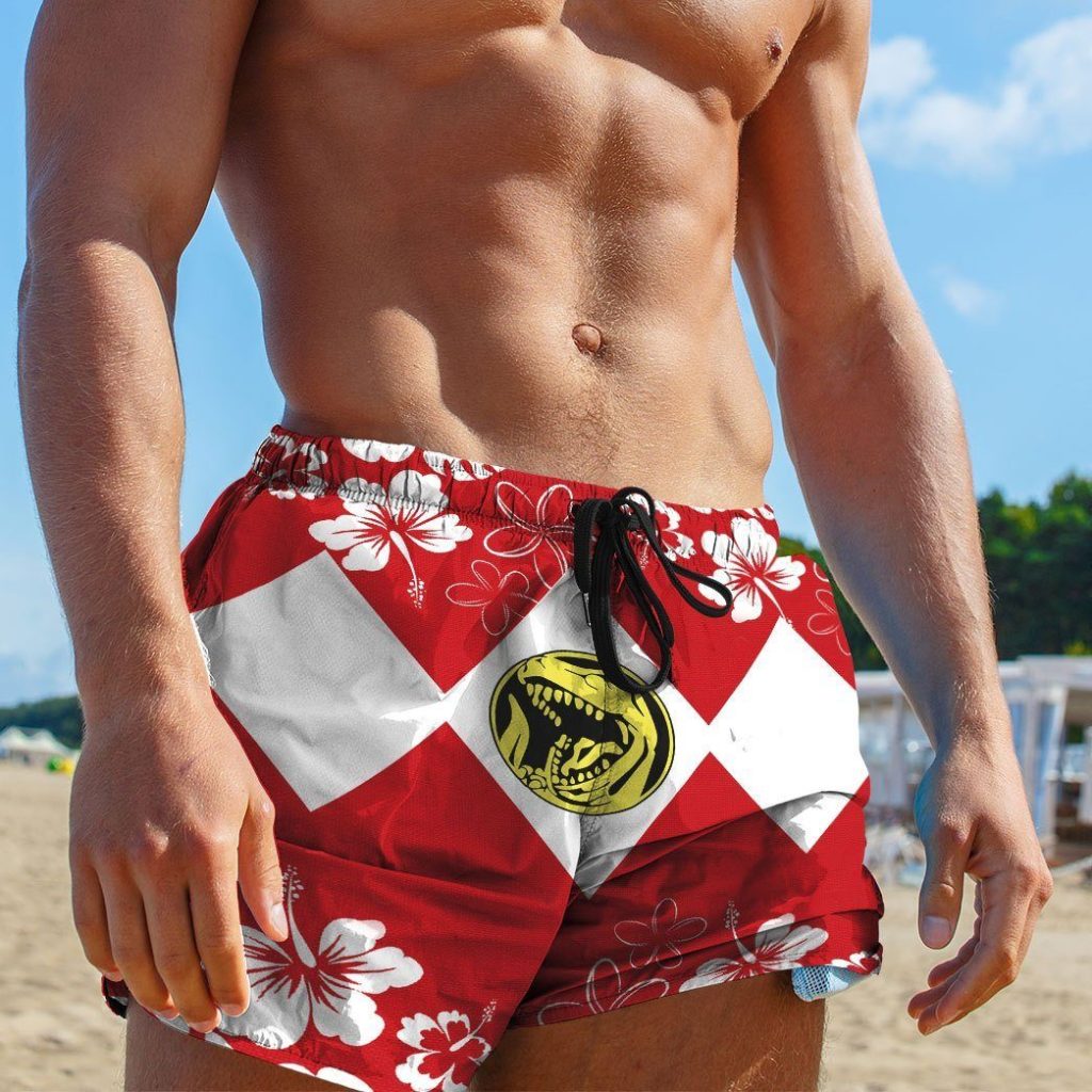 gearhumans 3d mighty morphin power ranger red beach short zz160412 men shorts 663501 ae4b64d2 2d5e 4e66 b7b0 fd04aff799f7 - Power Rangers Mall
