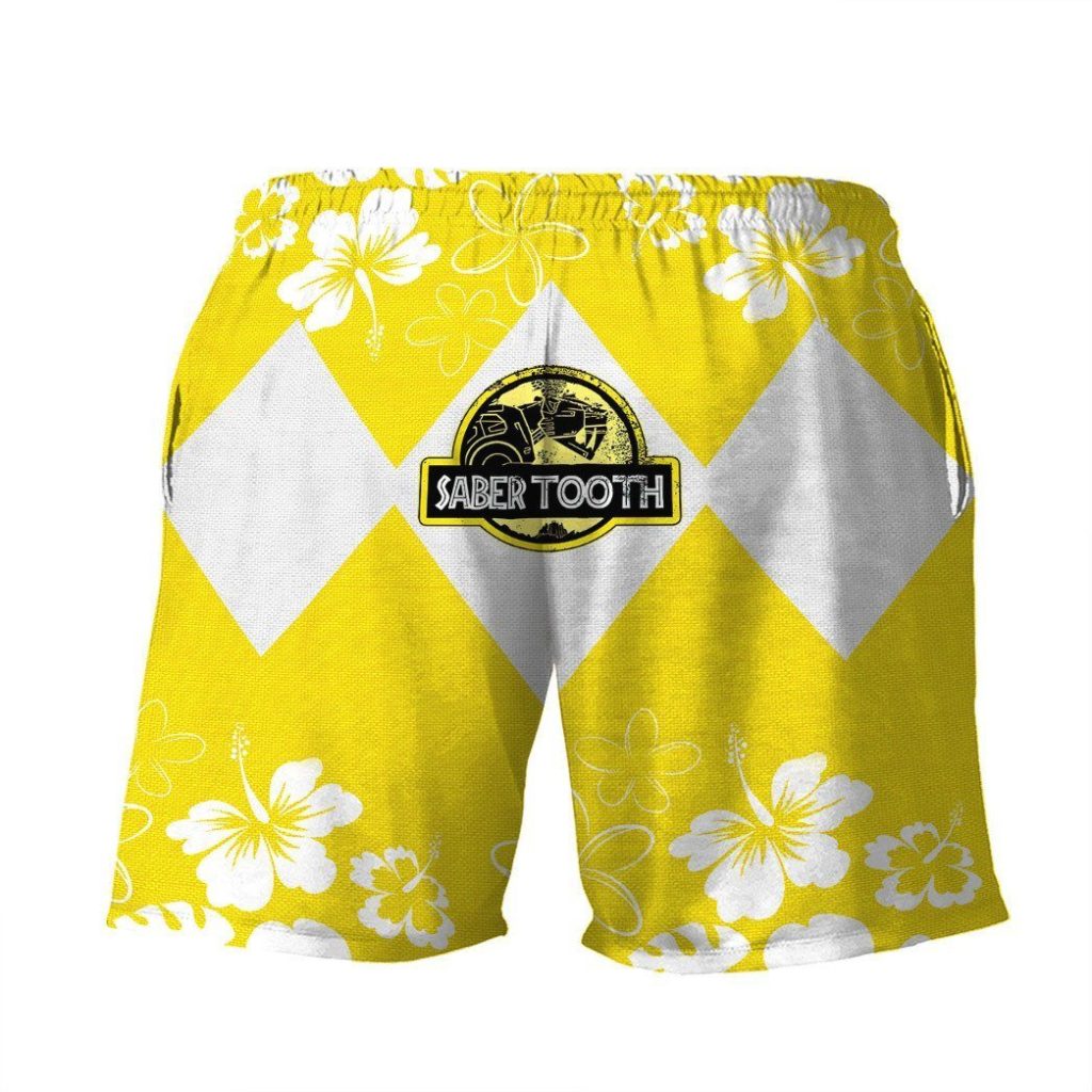 gearhumans 3d mighty morphin power ranger yellow beach short zz160413 men shorts 959285 e4a30f3f 43be 42ef 9176 7e63d9dccea3 - Power Rangers Mall