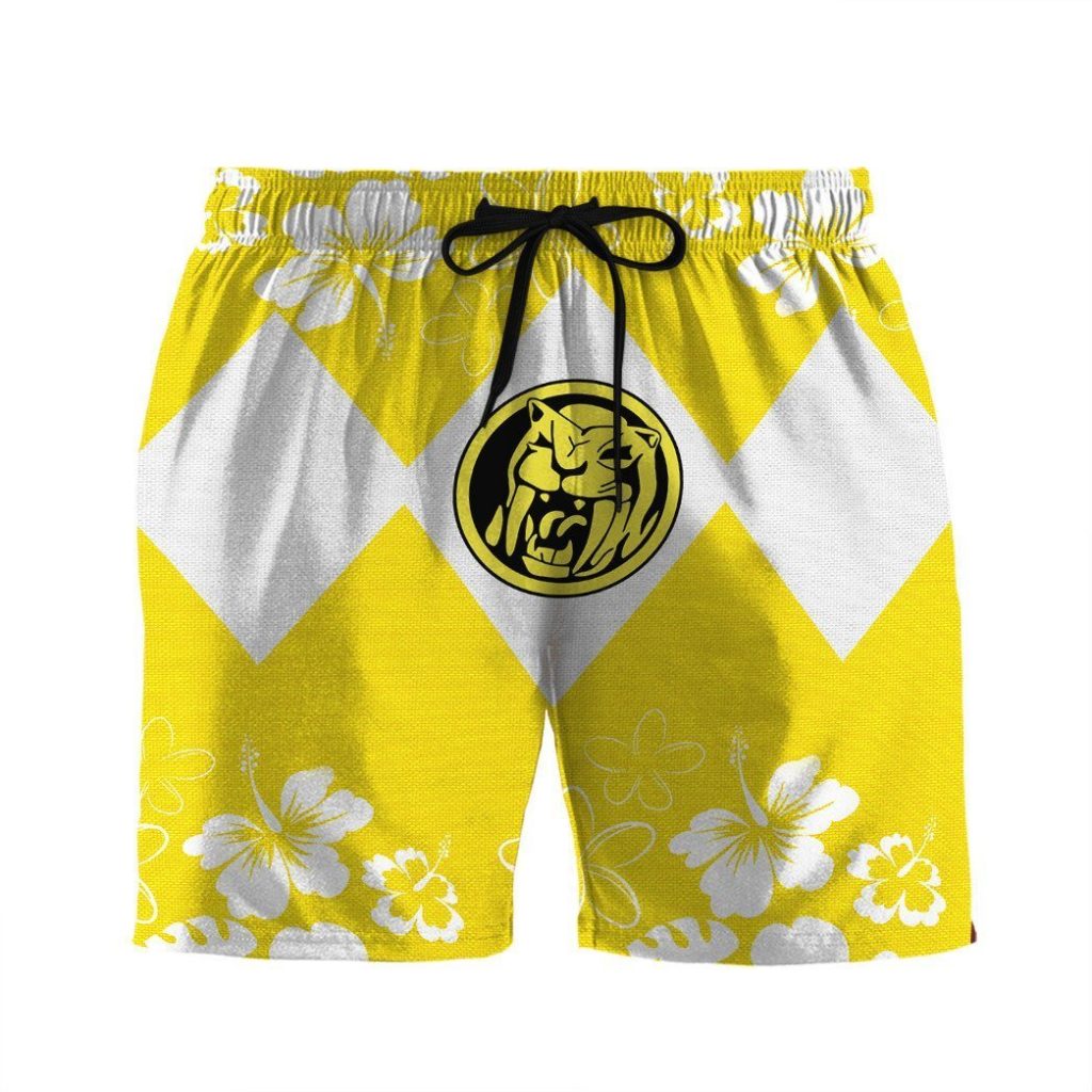 gearhumans 3d mighty morphin power ranger yellow beach short zz160413 men shorts s 494528 a16f46a2 1c08 4437 8b21 da7dca4efb53 - Power Rangers Mall