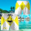 gearhumans 3d mighty morphin power rangers yellow ranger custom name beach shorts swim trunk gw0206213 men shorts 855478 - Power Rangers Mall
