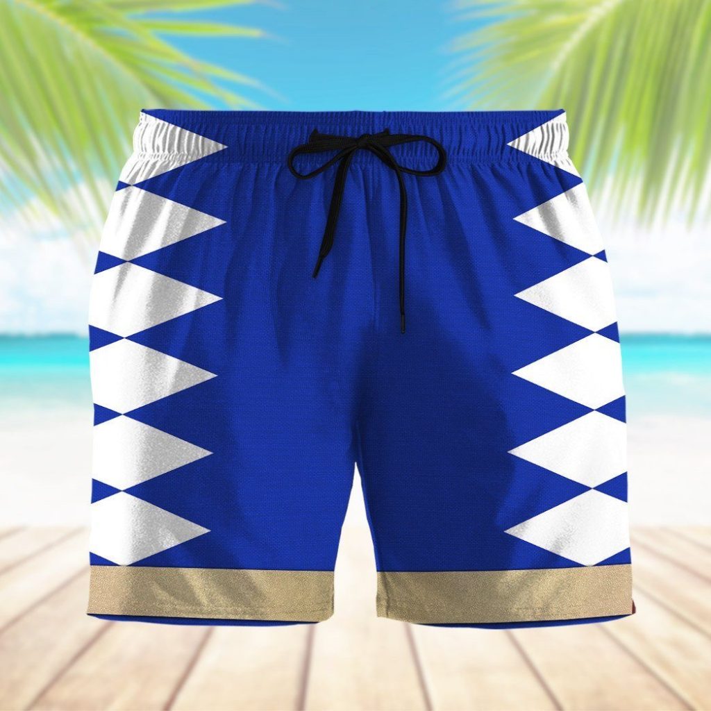 gearhumans 3d power ranger blue dino thunder shorts zk28042112 men shorts 202132 - Power Rangers Mall
