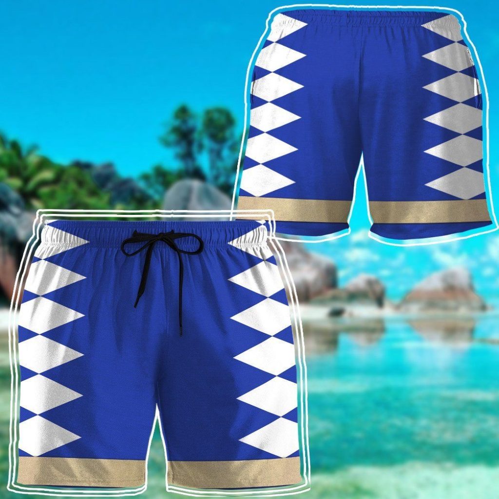 gearhumans 3d power ranger blue dino thunder shorts zk28042112 men shorts 714475 - Power Rangers Mall