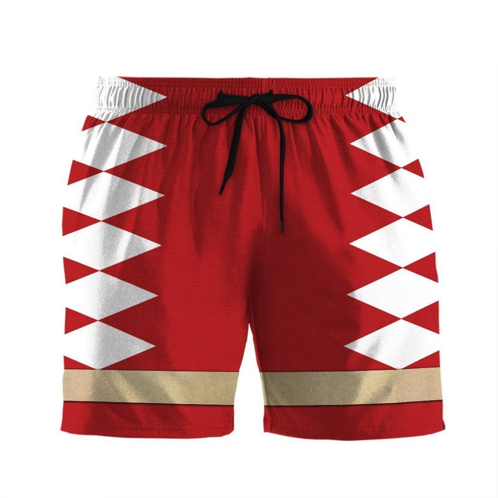 gearhumans 3d power ranger red dino thunder shorts zk28042111 men shorts beach short s 479676 - Power Rangers Mall