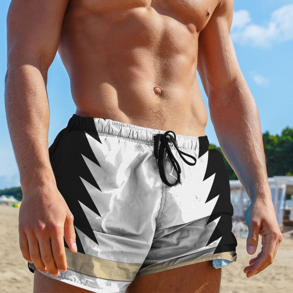 gearhumans 3d power ranger white dino thunder shorts zk28042110 men shorts 402803 - Power Rangers Mall
