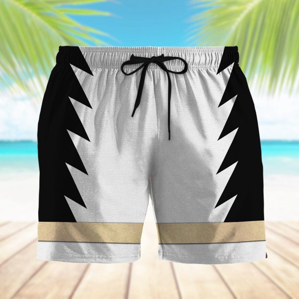 gearhumans 3d power ranger white dino thunder shorts zk28042110 men shorts 822657 - Power Rangers Mall