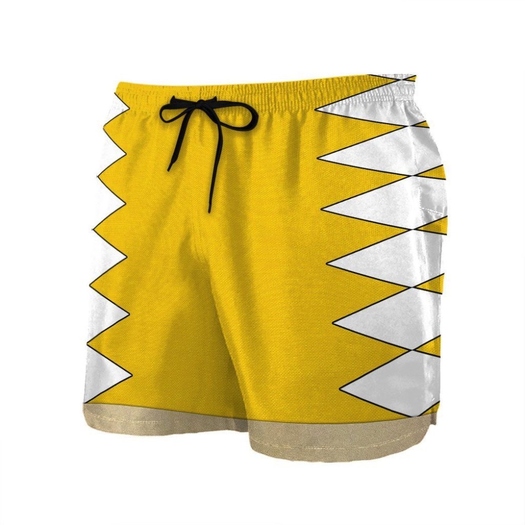 gearhumans 3d power ranger yellow dino thunder shorts zk28042113 men shorts 596794 - Power Rangers Mall