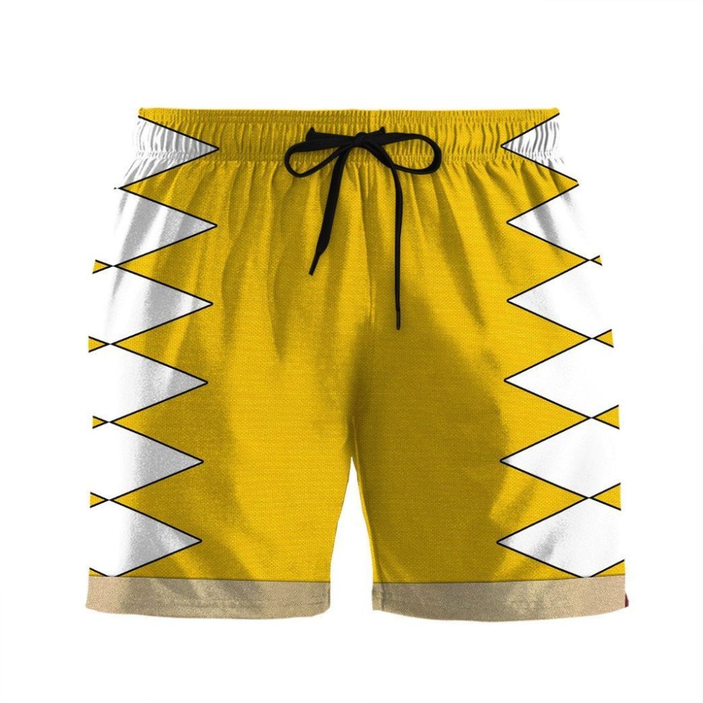 gearhumans 3d power ranger yellow dino thunder shorts zk28042113 men shorts s 814544 - Power Rangers Mall