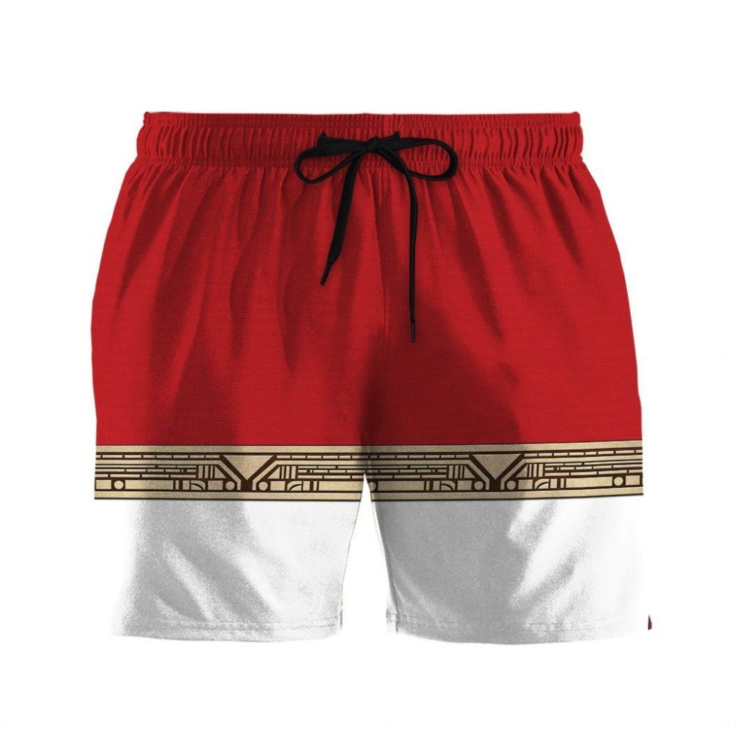 gearhumans 3d power ranger zeo red shorts zk2904218 men shorts s 894573 - Power Rangers Mall