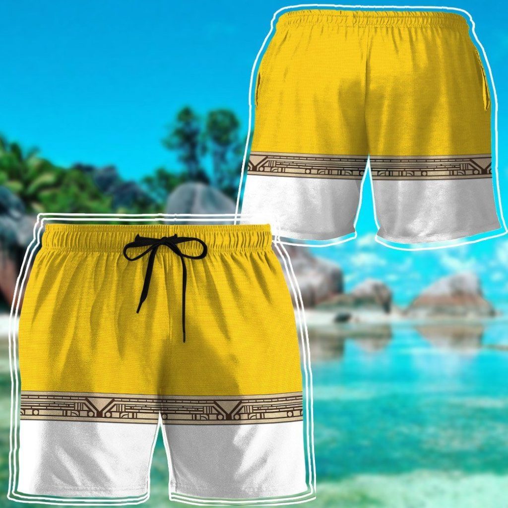 gearhumans 3d power ranger zeo yellow shorts zk2904219 men shorts 644004 - Power Rangers Mall